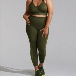 Adidas Womens Ivy Park x Peloton Focus Olive Power Tight PLUS SIZE 2X HG0547S